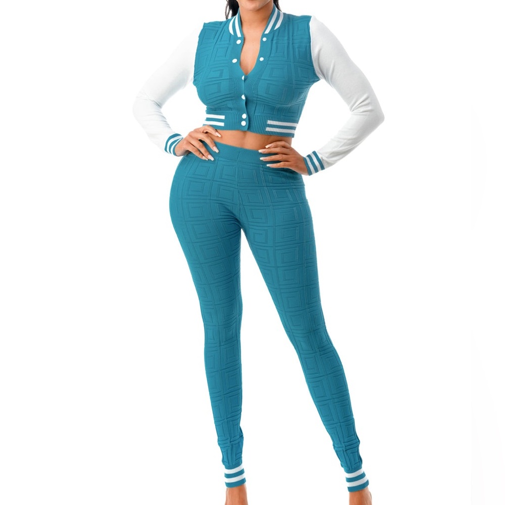 😱 New 36 Point 5 Knit Varsity Leggings Set size L